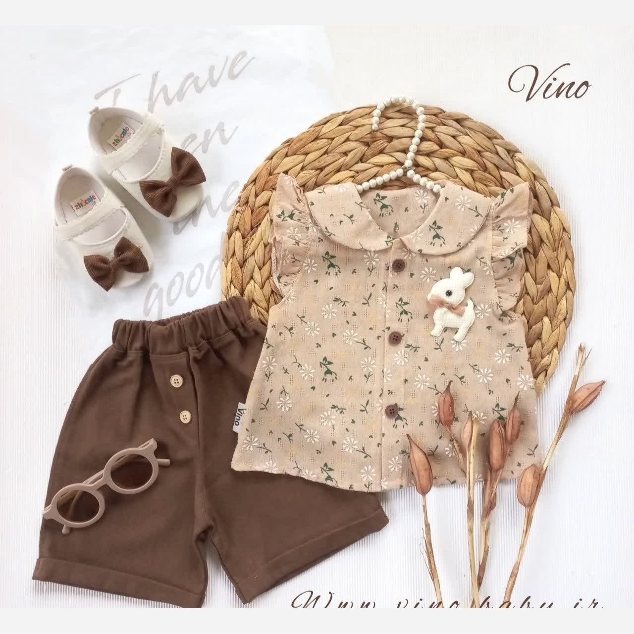 تاپ شلوارک دخترانه مدل الما