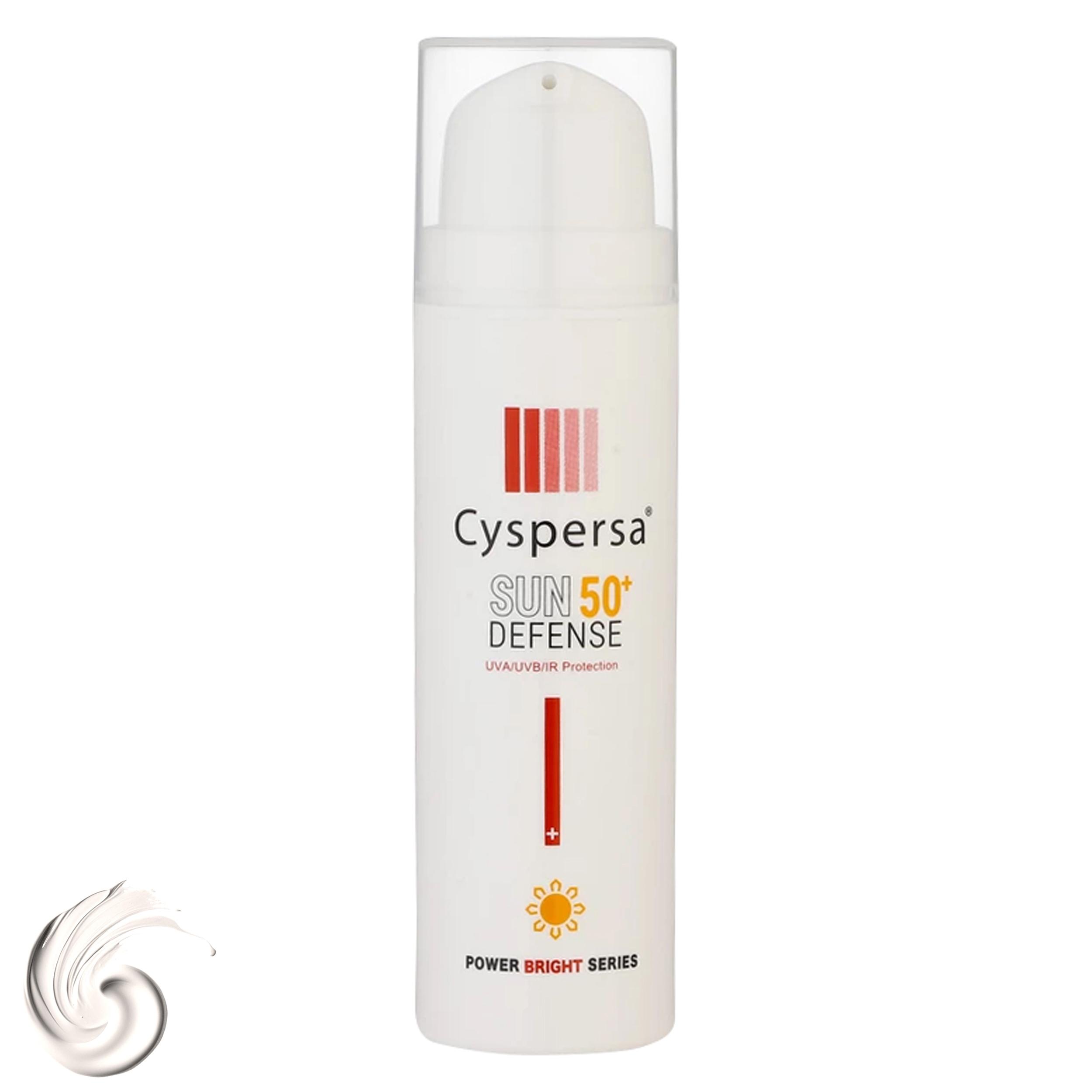کرم ضدآفتاب بیرنگ سیسپرسا SPF50 مدل ضدلک مناسب برای انواع پوست، حجم 50 میلیلیتر