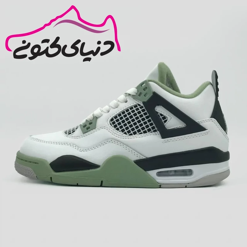 کتونی نایک جردن پاریس ساقدار سفید آبی طوسی زنانه