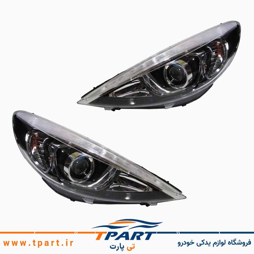 جفت چراغ جلو پژو 207 سمت راننده و شاگرد فن آوران