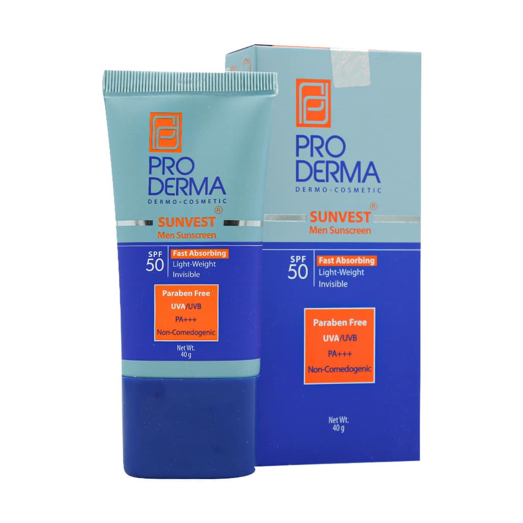 کرم ضد آفتاب فاقد چربی آقایان SPF50 پرودرما 40 میلی لیتر