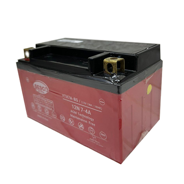 باتری موتور سیکلت مدل YTX7A-BS ظرفیت 7 آمپر 12 ولت کلیکی
