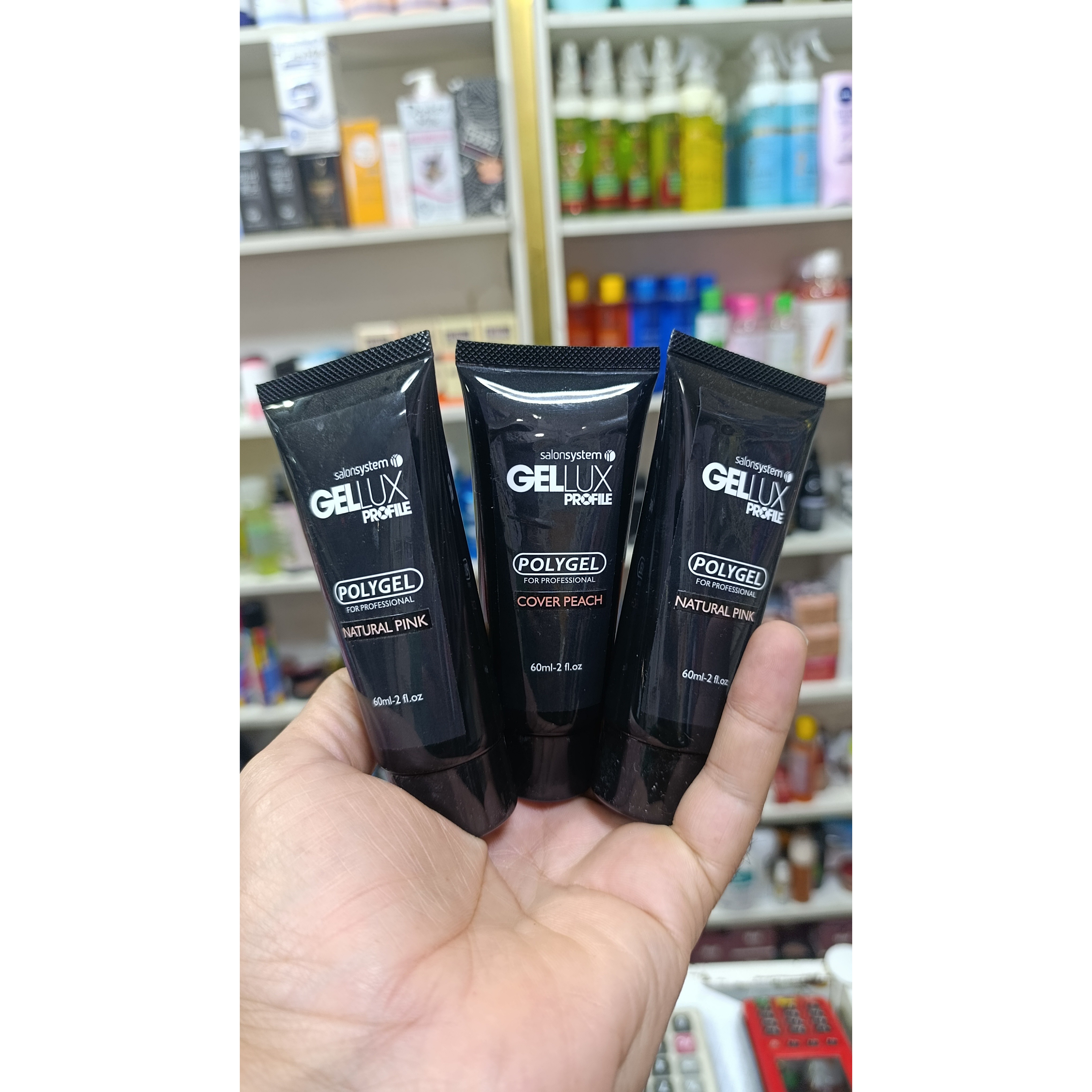 پلی ژل کاشت ناخن سالن سیستم رنگ نچرال 60میلی