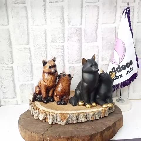 مجسمه روباه عاشق جفتی (پس کرایه)
