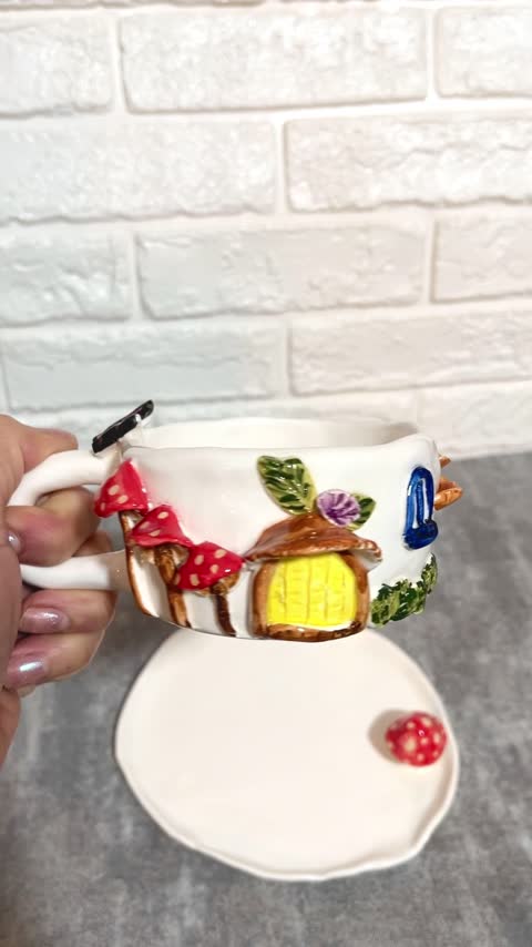 ماگ لاته خوری سرامیکی مدل home