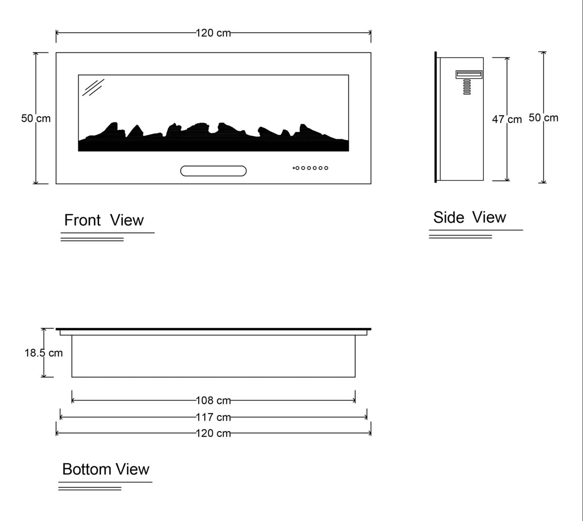 شومینه برقی LCD-120
