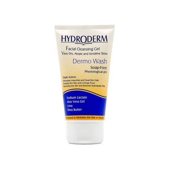 ژل شستشوی صورت پوست خشک (درمو واش) هیدرودرم 150 گرم Hydroderm