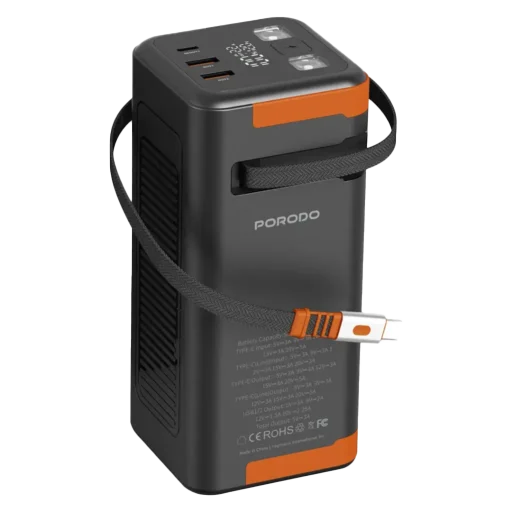 پاوربانک Power Boost ظرفیت 50000 میلی آمپری پرودو Porodo Power Boost 50000mAh Power Bank