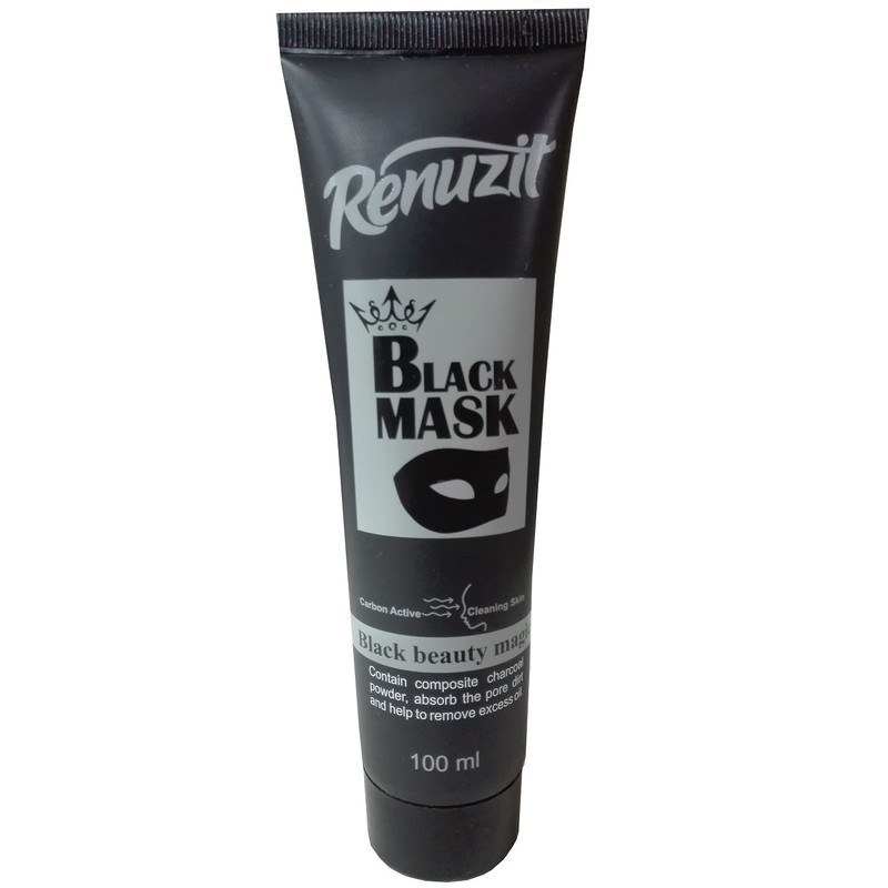 ماسک صورت رینوزیت مدل Black Mask حجم 100 میلی لیتر پاکسازی و لایه بردار