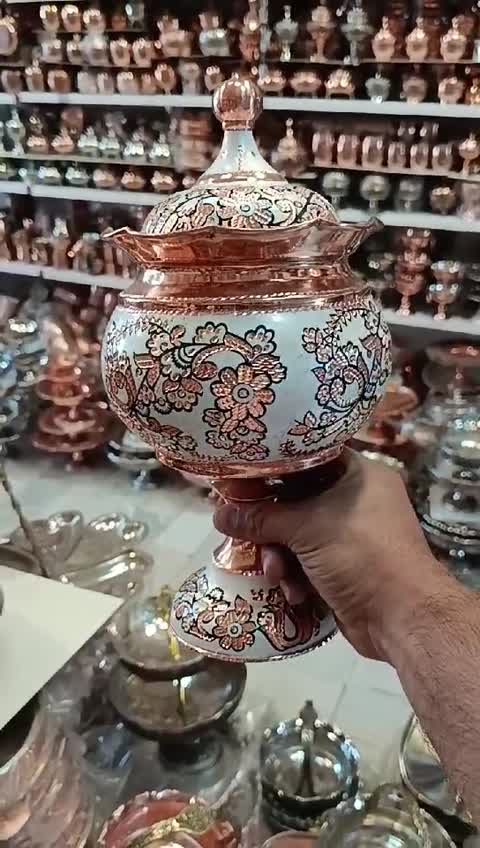 آجیل خوری مسی نقاشی الماس تراش نانو