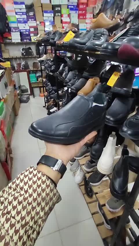 کفش چرم مردانه فرزین مدل اکو بی بند