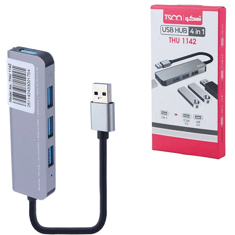 هاب 4 پورت USB3/USB2 تسکو THU 1142