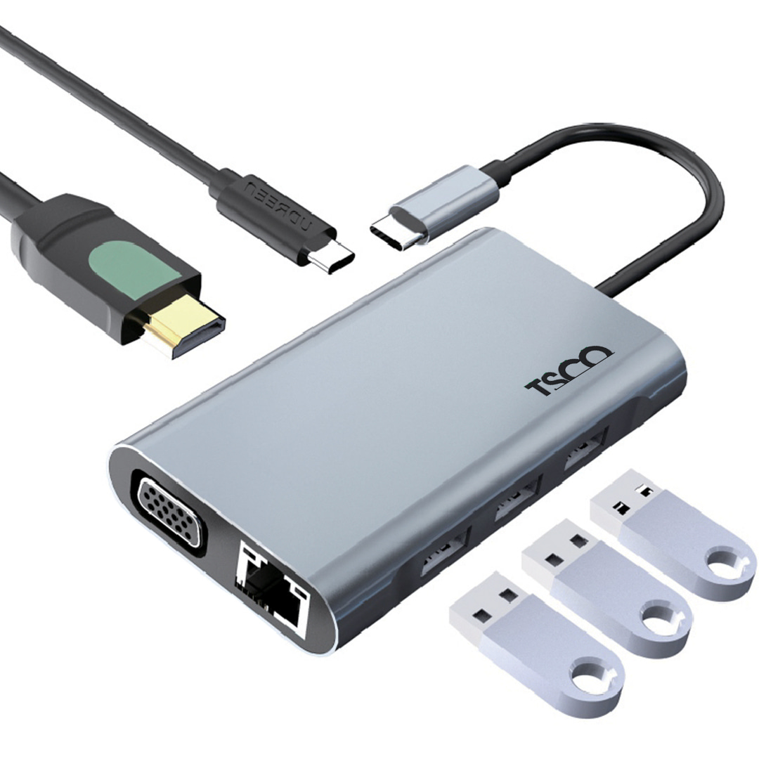 هاب USB تایپ سی 7 پورت تسکو مدل TSCO THU 1171
