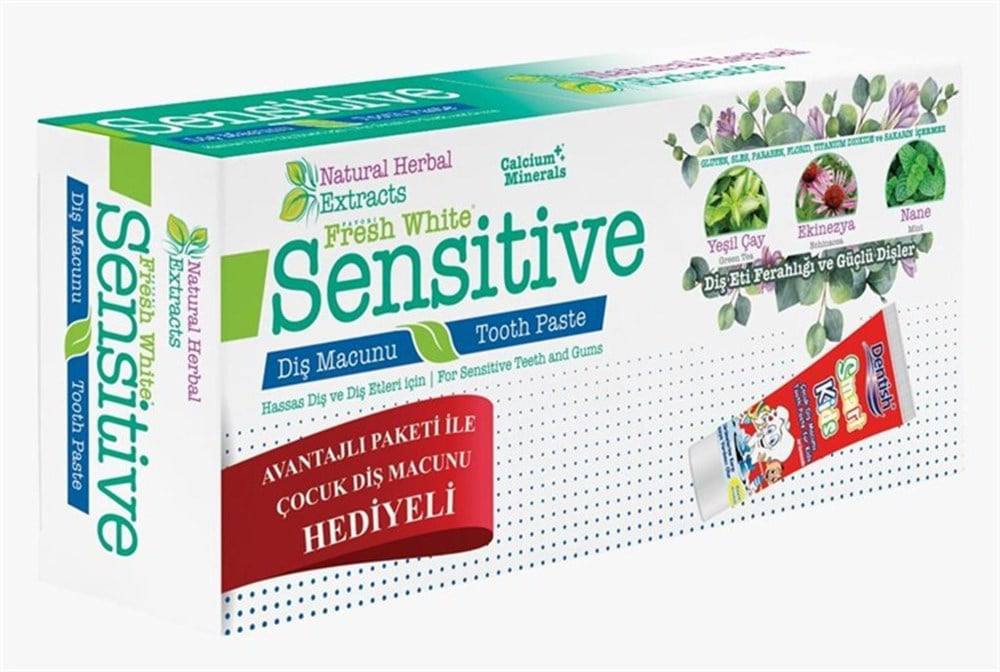 خمیر دندان فرش وایت سفید کننده مناسب دندان های حساس+ 75 میل هدیه