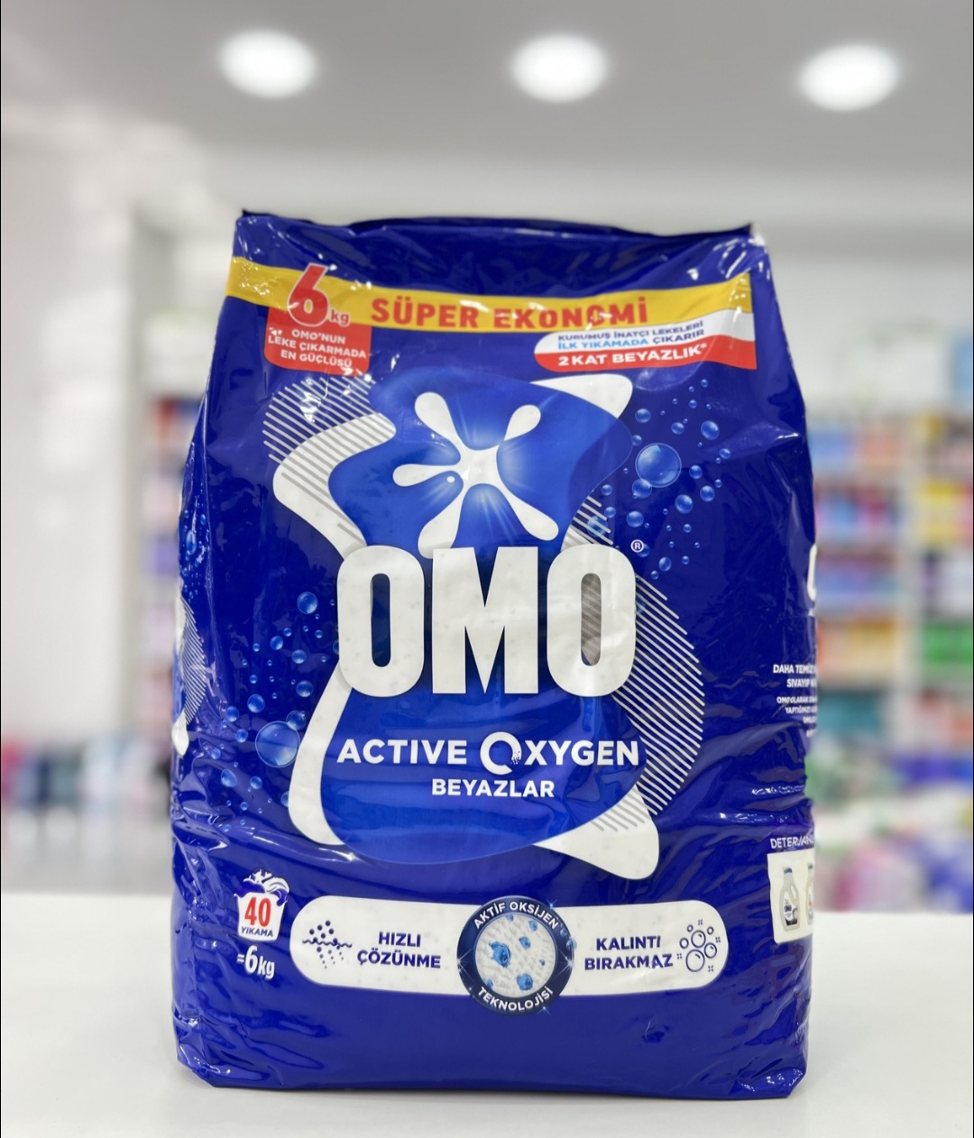 پودر ماشین لباسشویی امو 6 کیلوگرمی اکتیو اکسیژن OMO Active Oxygen
