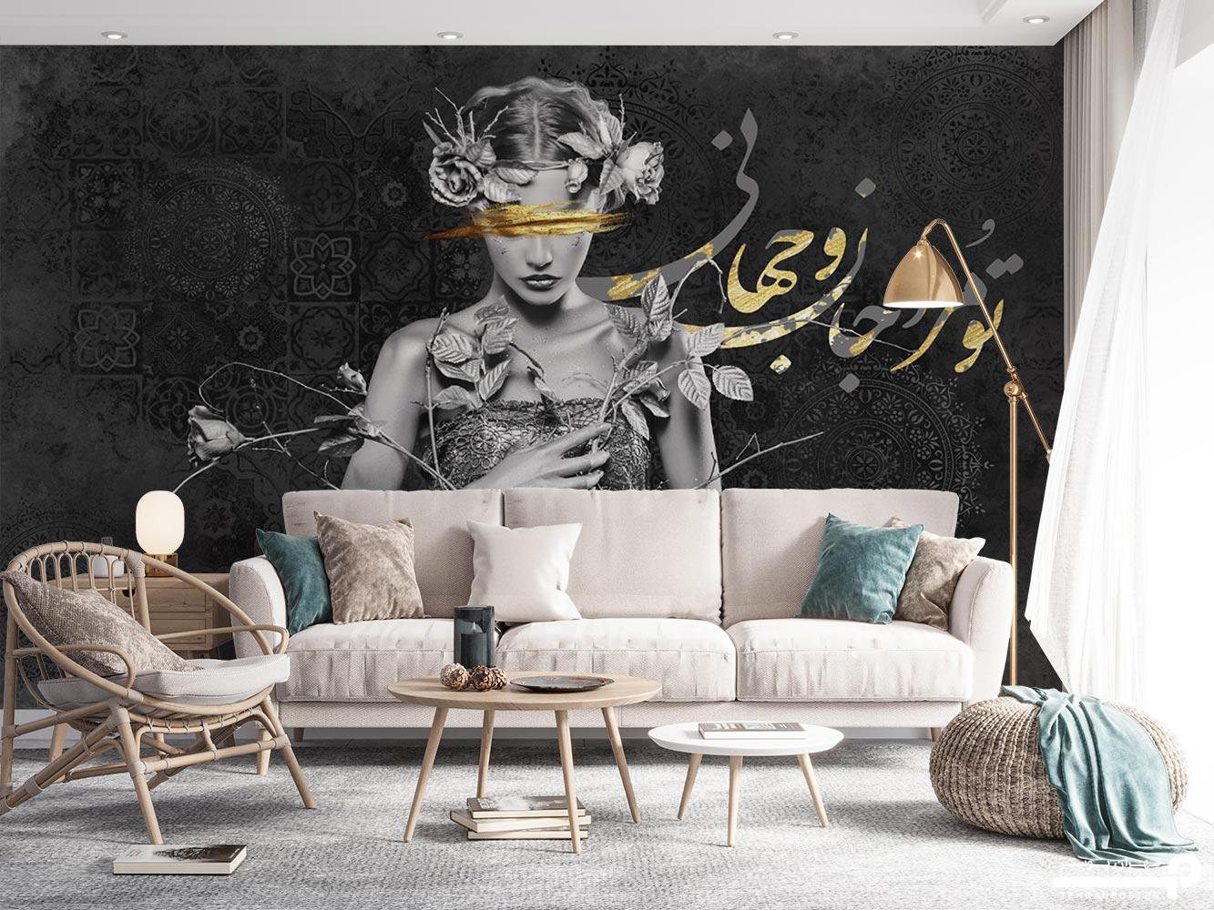 پوستر دیواری لاکچری چهره زن 13397300
