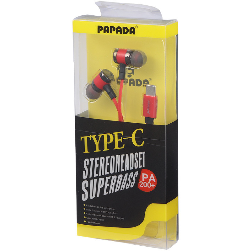 هندزفری TYPE-C PAPADA PA200 قرمز