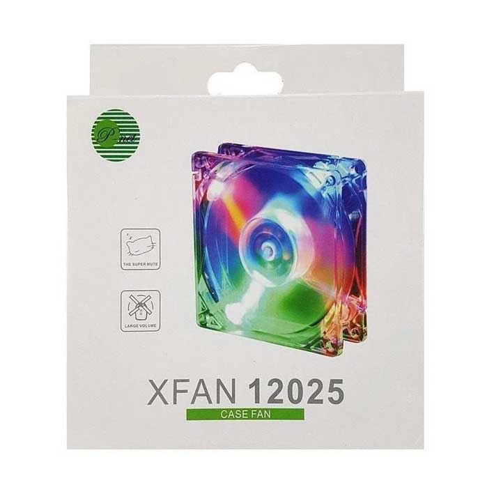 فن کیس شفاف با نور رنگی 12*12 برند P-NET XFAN 12025