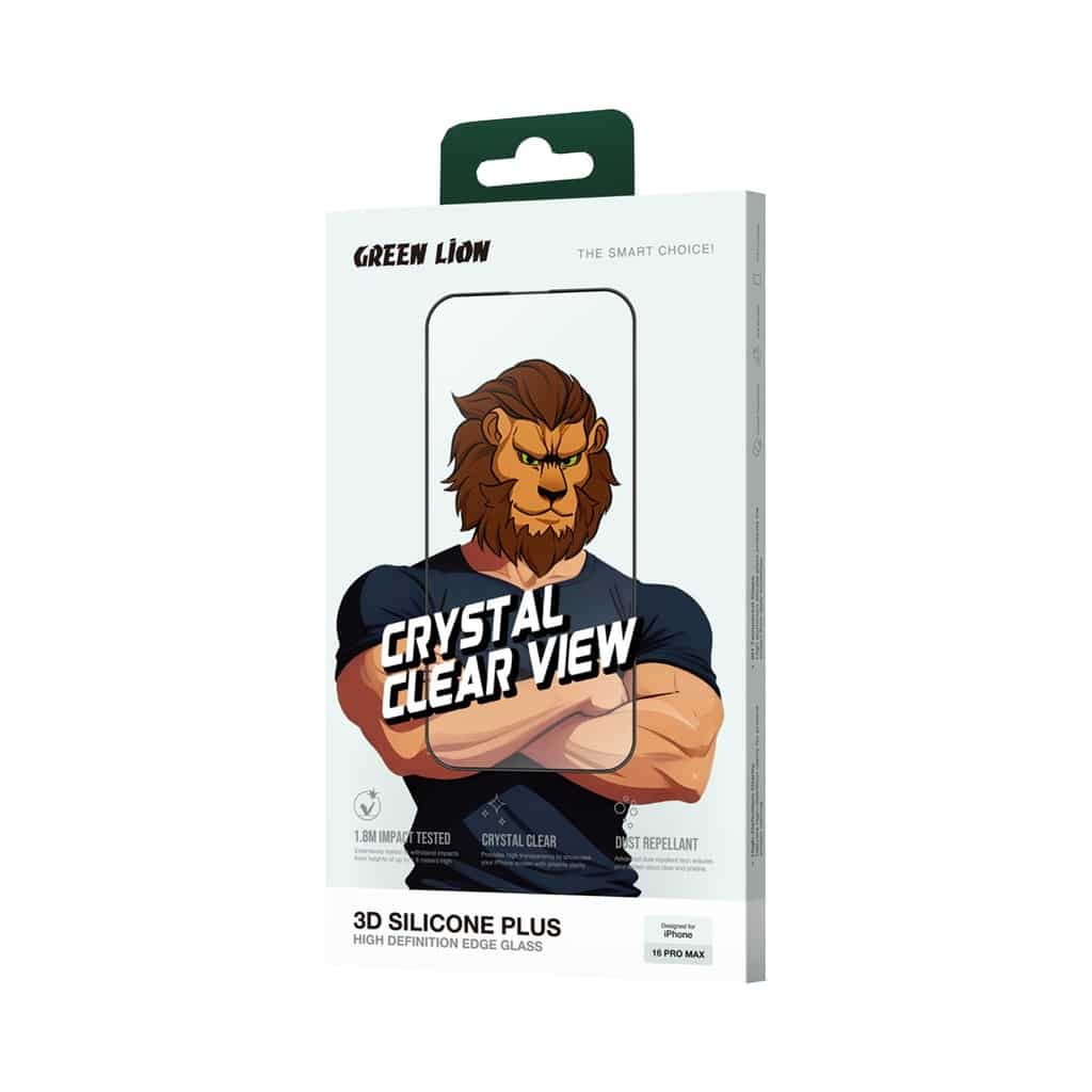 گلس دور سیلیکونی گرین لاین آیفون Green Lion 3D Silicone Plus High Definition Edge Glass
