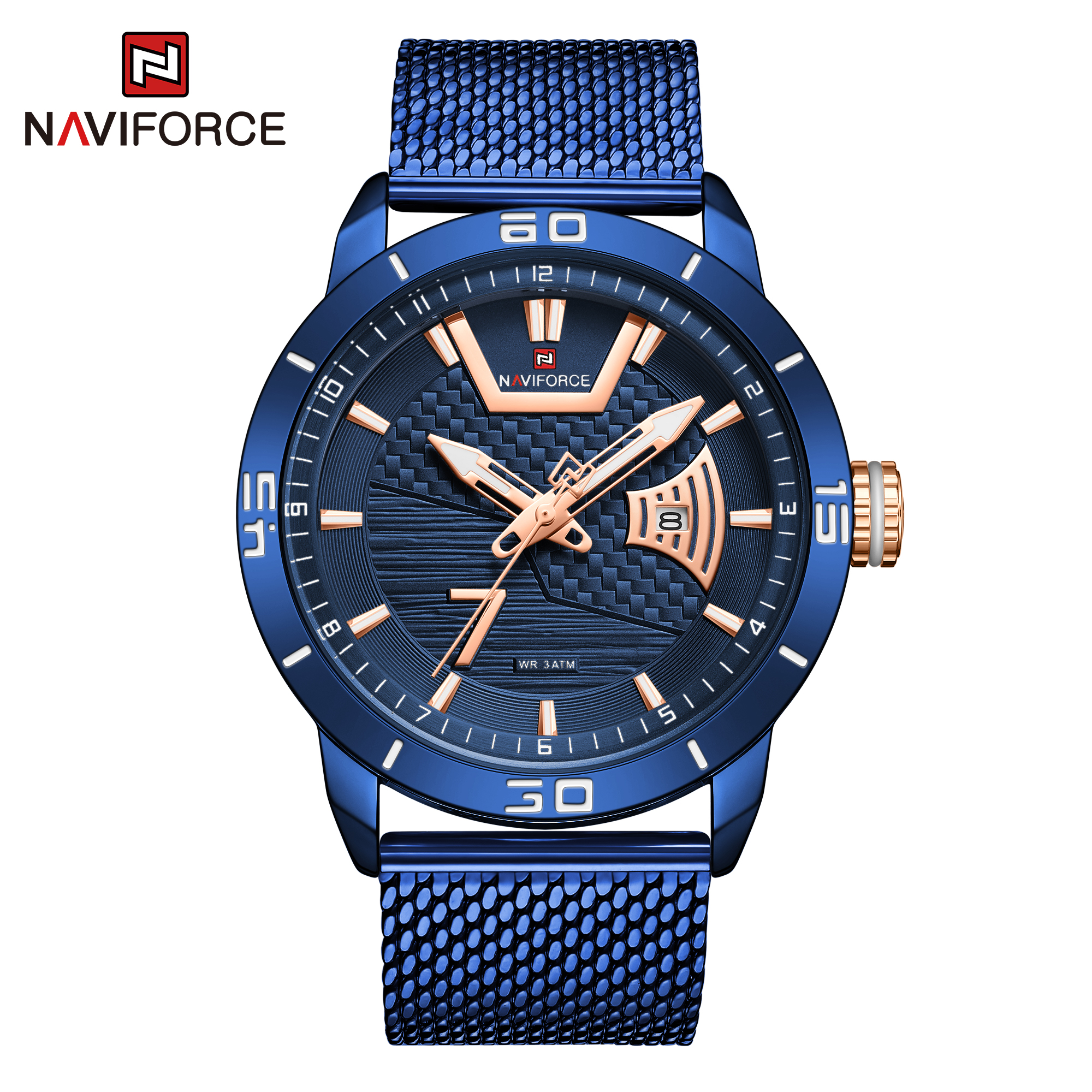 ساعت مچی مردانه نیوی فورس مدل naviforce 9155 آبی