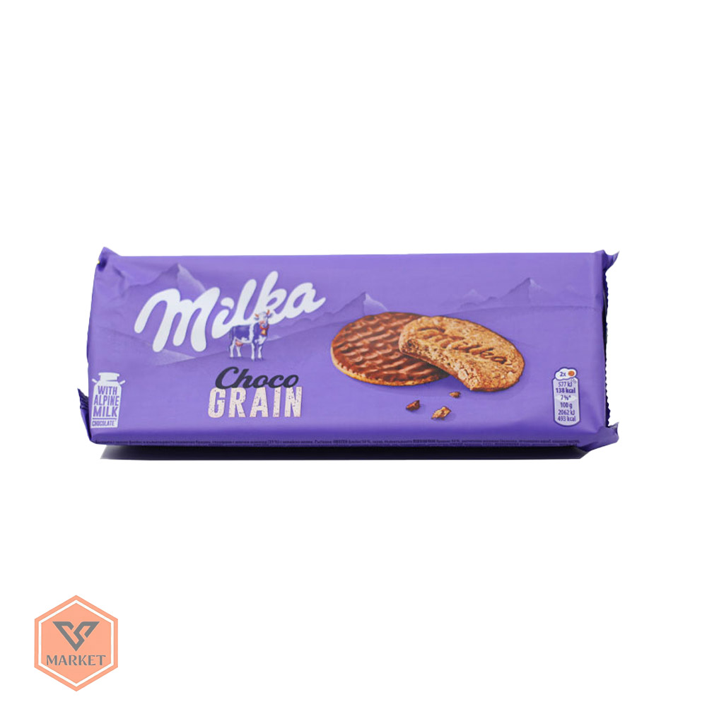 خرید بیسکویت جو دوسر با روکشات شیری میلکا (Milka Choco Grain)