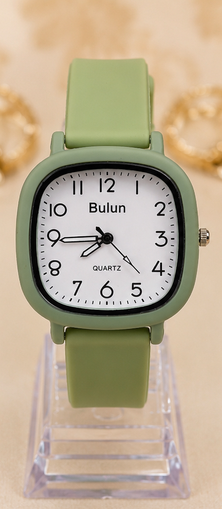 ساعت مچی دخترانه برند BULUN(رنگ سبز)