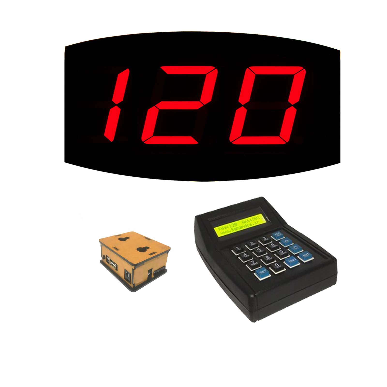 فراخوان مشتری صوتی و نمایشگر اسمارت پلاس قرمز کیپد lcd باکس صدا جداگانه