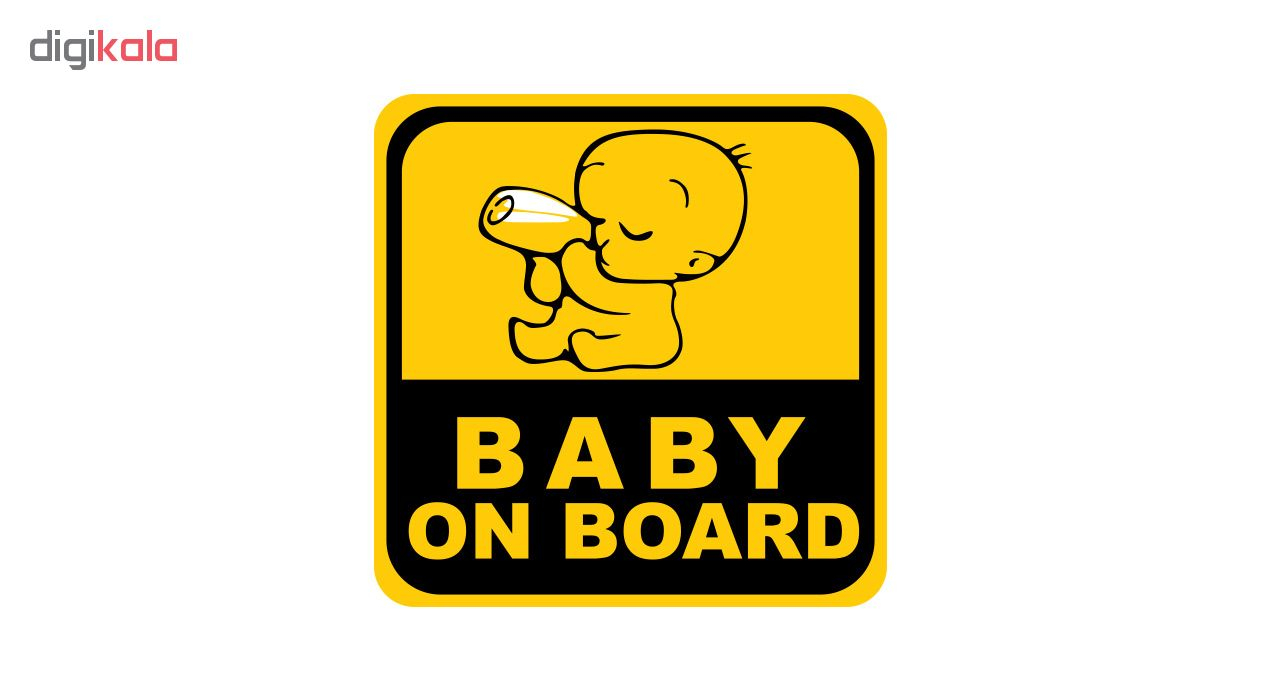 برچسب بدنه خودرو طرح Baby on Board مدل B-01