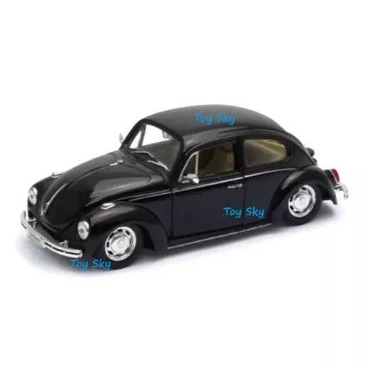 ماکت ماشین - فولکس واگن بیتل - Volkswagen Beetle - مقیاس 1.24 برند ویلی Welly - فلزی - دربها و کاپوت جلو بازشو