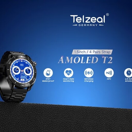 ساعت هوشمند تلزیل مدل Telzeal Amoled T2