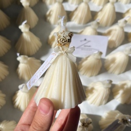 گیفت شمع عروس بسته ده تایی تزئین ورق طلا