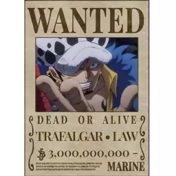 پوستر مدل تحت تعقیب انیمه وان پیس One piece طرح  ترافالگار لا  Trafalgar  Law کد 3