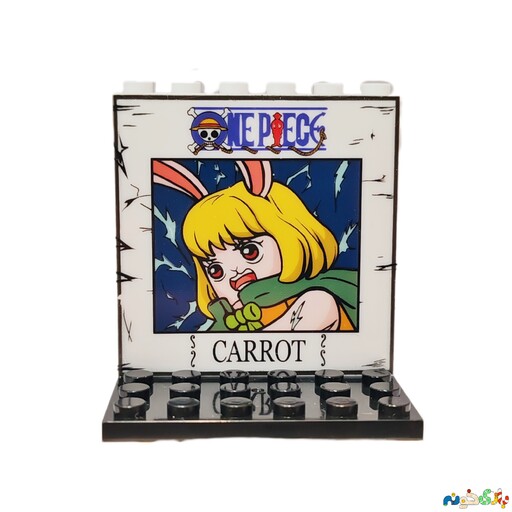 مینی فیگور لگو شخصیت خرگوش خوشحال CARROT انیمه وان پیس پایه دار وارداتی باز شده بدون جعبه ارتفاع 4 سانت 