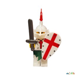 مینی فیگور لگو سرباز جنگ های صلیبی کلاه خود متحرک  وارداتی باز شده بدون جعبه کد AX9818 ارتفاع 4 سانت 