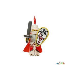 مینی فیگور لگو سرباز جنگ های صلیبی  وارداتی زره پوش شمشیر دار  باز شده بدون جعبه کد AX9818 ارتفاع 4 سانت 