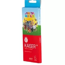 ماژیک نقاشی 6 رنگ کایزر (Kaiser)، جعبه مقوایی، کیفیت بالا