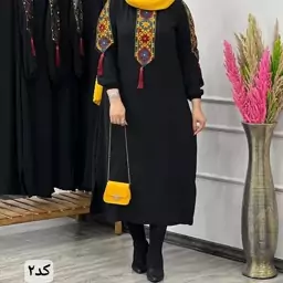 مانتو بلند سنتی زنانه کتیبه دار  مانتو عبایی سنتی زنانه  مانتو زنانه  مانتو سنتی زنانه  کفتان بلند  پیراهن بلند  شومیز