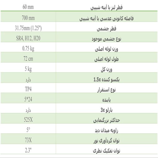 تلسکوپ گالیله ای 525برابر به همراه سه پایه و بارلو