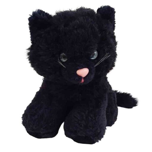 اسباب بازی عروسک گربه سیاه پولیشی خارجی وارداتی اورجینال عروسک مدل گربه مشکی مخملی عروسک خزی پیشی پشمالو بامزه و زیبا