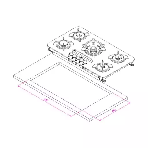 اجاق گاز صفحه ای کن مدل IG8507