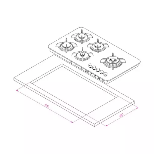 اجاق گاز صفحه ای کن مدل IG8510