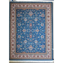 فرش بی سی اف کاشان طرح افشان  6 متری آبی رنگ ، فرش ارزان قیمت ، فرش مناسب  آشپزخانه