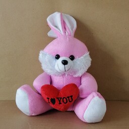 عروسک خرگوش قلب به دست 25 سانت ایرانی پولیشی