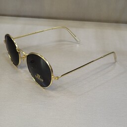 عینک  آفتابی مردانه فلزی طلایی  قدیمی uv400سایز ککجک