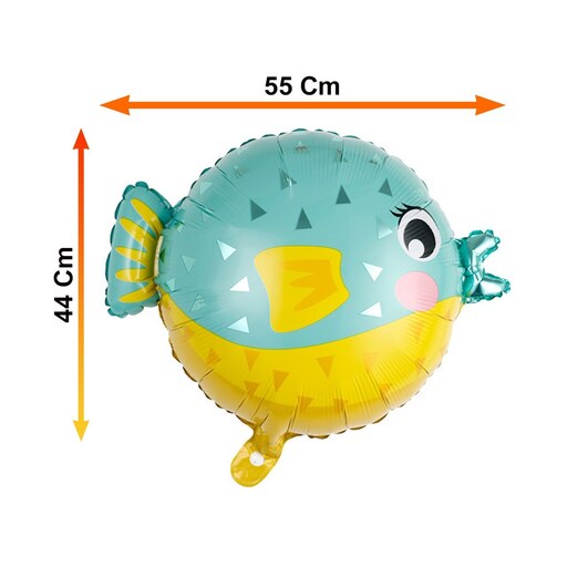 بادکنک فویلی طرح ماهی تپل خاردار