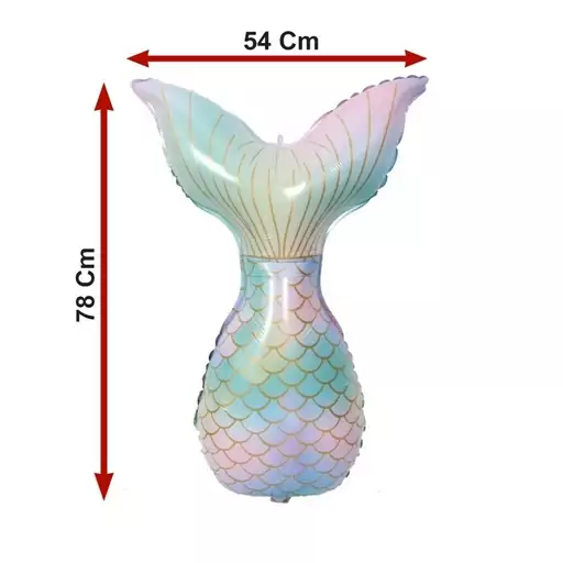 بادکنک فویلی طرح دم پری دریایی