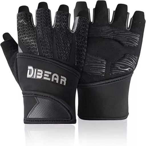 دستکش بدنسازی و کراس فیت حرفه ای دی ب آر مدل DIBEAR Bodybuilding Gloves(اورجینال)