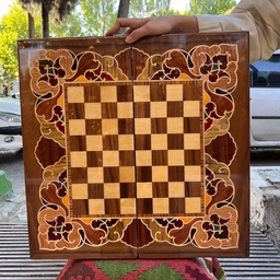 شطرنج 2 بازی چوبی معرق کاری شده