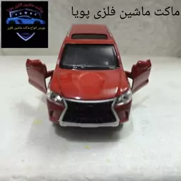 ماکت ماشین فلزی لکسوس LX 570 رنگ قرمز طول12 سانتیمتر 