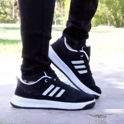 کتونی آدیداس بلغاری مردانه اسپرت رنگ مشکی سفید سایز 41تا44 Adidas 